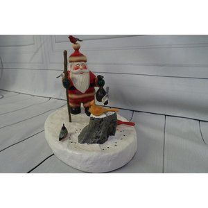 Loon Lake Decoy Co Santa Feeding Birds Crow Springs Collection Sam Nottleman Ltd